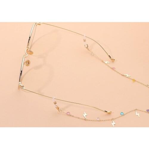 Colorful Crystal Glasses Chain Mask Lanyards For Women Retro Metal Sunglasses Chains Reading Eyewear Holder Fashion Dropshipping