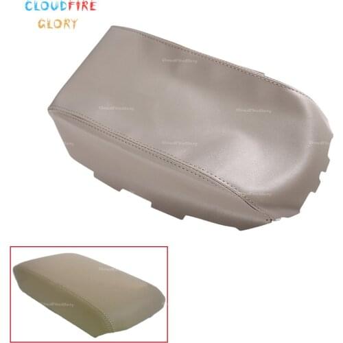 CloudFireGlory Microfiber Leather Center Console Lid Armrest Cover Protector Fit For Toyota 4Runner 2010-2019 Beige Tan