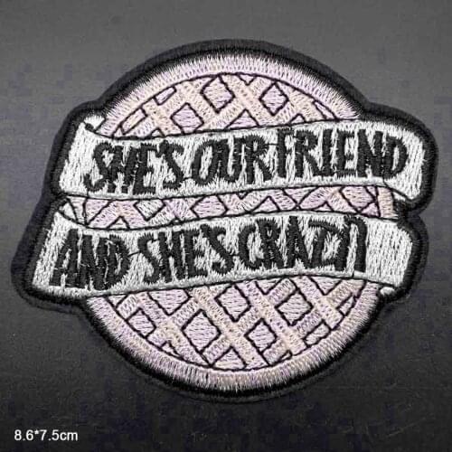 Colorful Friend Girl Iron on Full Embroidered Cloth Patch For Girls Boys Clothes Stickers Apparel Garment Accessories