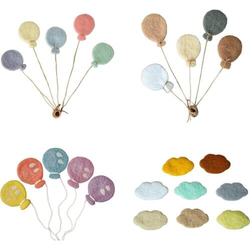 Baby Wool Felt Balloon/Cloud Decorations Newborn Photography Infant Photo Props