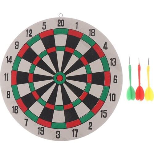 Diameter 29.5cm Darts Target +3 Darts Wall-mounted Two-sided Dual-use Thick Foam Toy Dart Board Suit