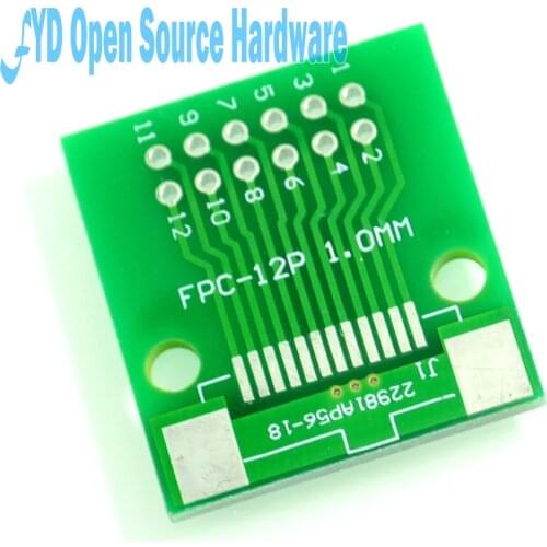 FPC 12PIN adapter board FFC turn 2.54DIP TFT LCD seat 1mm 0.5mm 5pcs/lot