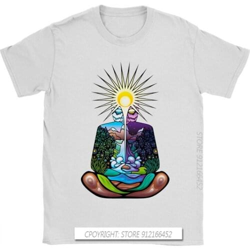 T-Shirt Meditation Chakra India Goa Spiritual Conscious Tree Sun Water Cool Pride Fashion Tshirt Tees Namaste