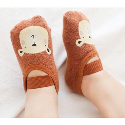 Baby Boys Girls Cotton Socks Toddler Cute Cartoon Animals Pattern Kids Anti-slip Sock Elastic Floor Socks Children Accessories