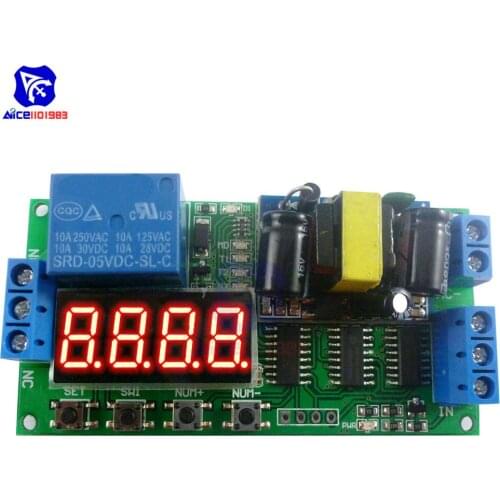 IO23B01 AC 110V 220V Converter Multifunction Self-lock Relay PLC Cycle Time Switch Timer Delay Relay Module