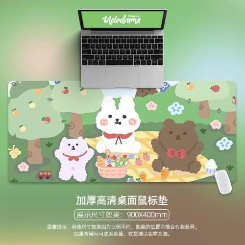 Cute Mouse Pad Large for Office 90x40cm Desk Mat Deskpad Kawaii Cup Mat Laptop Desk Pad Deskpad for Writing Gaming Gamer