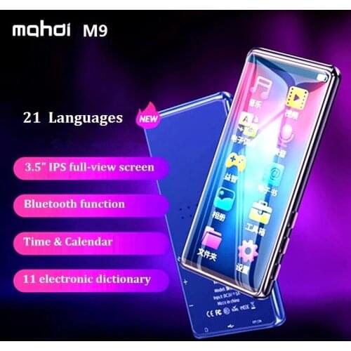 Mahdi M9 Music MP3 Player Support VideoTF Card With Speaker Bluetooth 5.0 MP4 Player Touch Screen 3.5 Inch HD HIFI 8GB Mp5