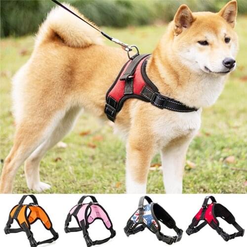Pet Dog Soft Adjustable Harness Reflective Dog Chest Strap Walk Out Vest for Medium Dog Chest Harness Dog Vest Pets Accessories