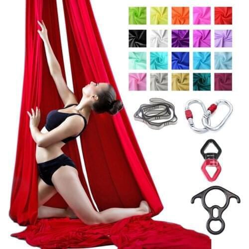 PRIOR FITNESS 9Yards 8.2m Yoga Aerial Silks set for Acrobatic Flying Dance hammock swing trapeze inversion fly air therapy