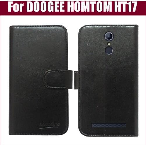 New Arrival! High Quality Stand Flip Leather Phone Case Cover For DOOGEE HOMTOM HT17 Phone Case Six Colors in stock