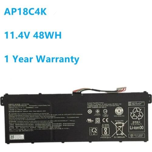 New AP18C8K AP18C4K Laptop Battery For Acer Aspire 5 A515-43-R057 R4MG R6F6 R6WW A515-44 R7NU R5UZ KT00304012 11.4V 48WH
