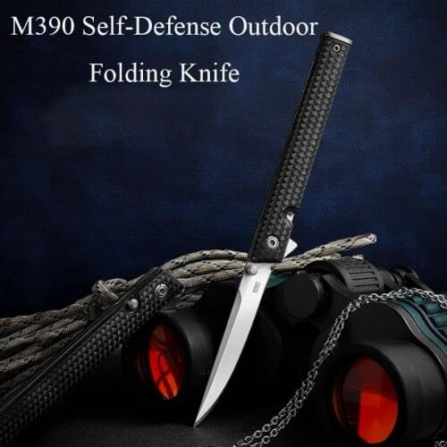 G-10 Handle Folding Knife M390 Steel 58HRC Hardness Outdoor Survival Hunting Tactical Pocket Knife Cs go EDC Tools Dropshipping