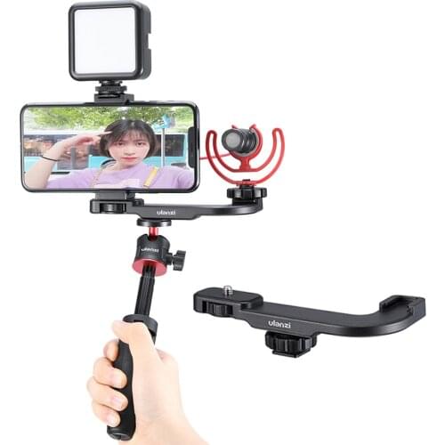 Ulanzi PT-8 PT-9 Vlog Cold Shoe Plate for Gopro 7 6 5 DSLR Camera Extend Cold Shoe Mount to LED Video Light Microphone