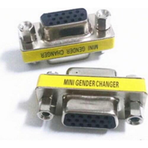 Factory direct sales VGA15 hole to 15 hole VGA female to female plug VGA adapter VGA straight through head