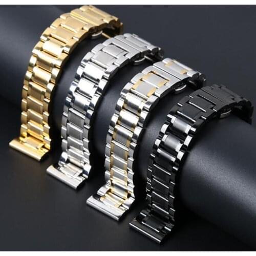 18/20/22/24mm General Stainless Steel Watch band Strap Bracelet Watchband Wristband Butterfly clasps + spring bar