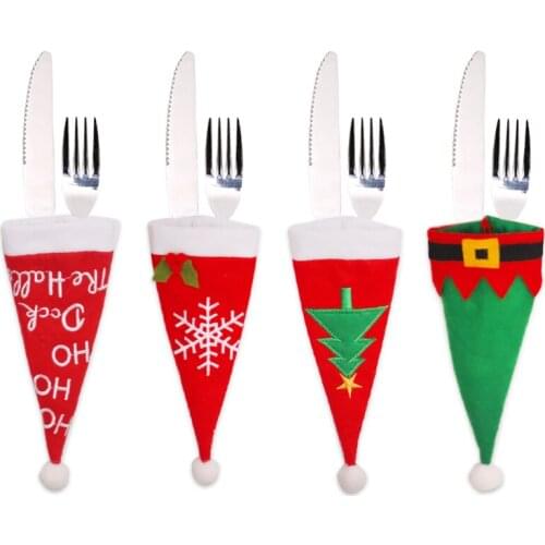 Christmas Utenciles Creative Cartoon Xmas Ornament Christmas Snowman Kitchen Utensils for Home Christmas Cutlery