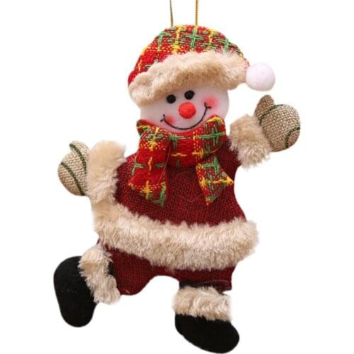 Christmas Ornaments Gift Santa Claus Snowman Reindeer Toy Doll New Year Home Christmas tree Hang Decorations Gift 2022 Ornament