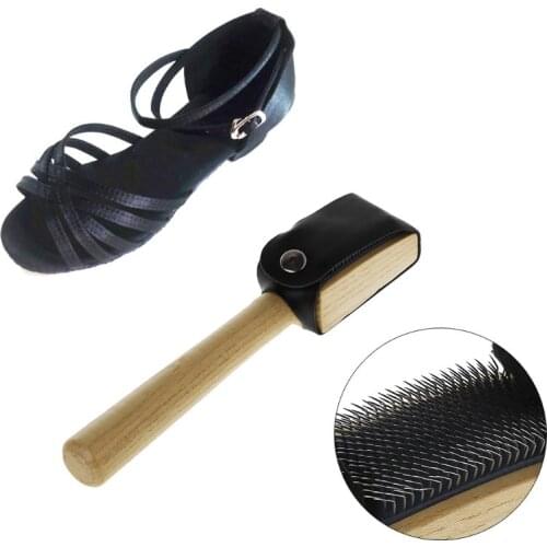Wood Suede Wire Cleaners Dance Shoes Cleaning Brush For Footwear K0AB