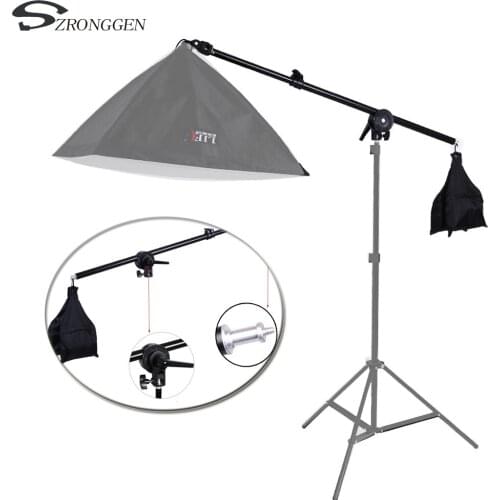 Hair light Top Light Studio Telescopic Boom Arm 78-138cm w/ Weight Bag Sandbag