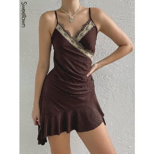 Модные сарафаны Sweetown China At AliExpress