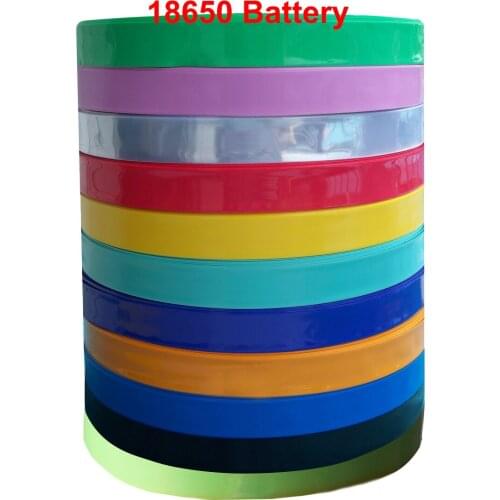 7M Red Yellow Dia 18.5mm Width 29.5mm 18650 Battery Pack Wrap Sleeve Insulation PVC Heat Shrinkable Tubing Shrink Tube