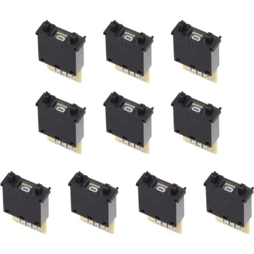 UXCELL 10Pcs DIP Switches BCD Code Thumb wheel Switch KM2 0-9 Digital 30x18x8mm Black Cream White to Assembled and DIY Supplies