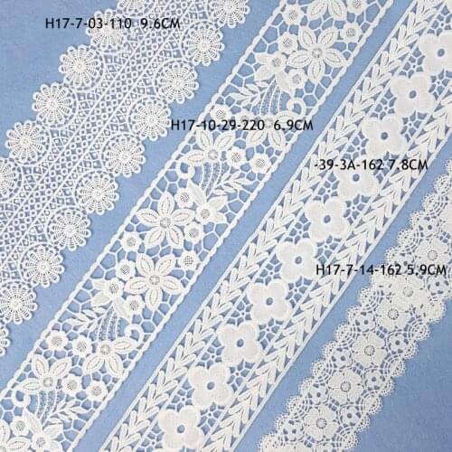 High Quality 10YARD White Silk Embroidered Lace Ribbon Milk Lace Fabric Sewing Applique Lace Wedding DIY