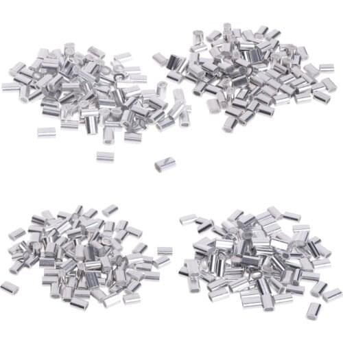 100 Pcs Fishing Double Tube Copper Line Sleeves Connector Crimp 0.8/1/1.2/1.5mm