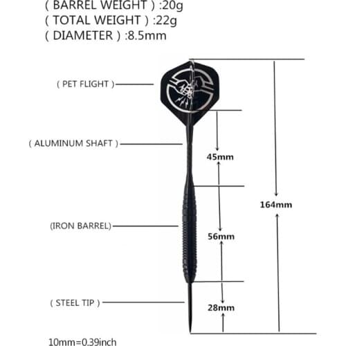 13 Pcs/Set Dart Set Darts Flights Steel Tip Aluminum Shaft Darts Steel Tips Set, with Spare Flights and Millstone
