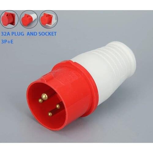 16A 4 PIN Industrial site Socket/Plug IP44 3P+E 380~415V Waterproof Male Famale Connector Electrical Power Plug & Sockets