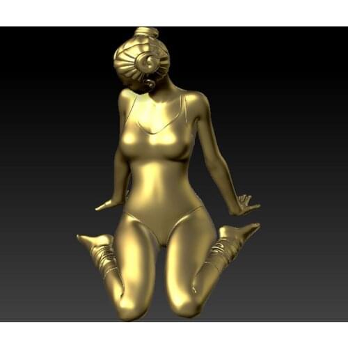 3D model for cnc or 3D printers in STL file format -women Sitting posture model STL Model