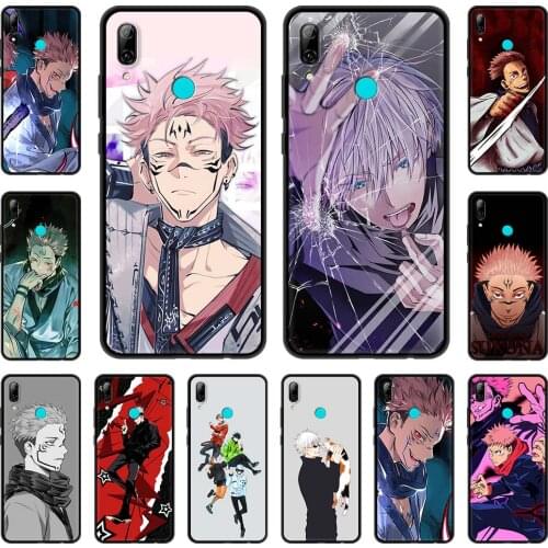 Jujutsu Kaisen Anime Phone Case For Huawei P Smart Z 2019 2021 P30 Pro P40 Lite E P20 P10 Soft Black Shell Cover Bumper