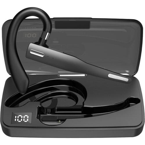 Bluetooth Headset, Wireless Bluetooth Earpiece V5.0 Hands-Free Earphones with Built-in Mic for Driving/Business/Office/iPhone