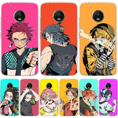 Demon Slayer Trend Anime Phone Case For Motorola Moto G9 G7 G8 G6 G5S E6 E5 Plus Power Play One Action Macro EU Gift Coque Cover