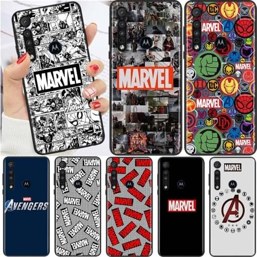 Marvel Logo Avengers For Motorola G9 G8 G Edge One E7 E6 S 2020 E6i Power Lite Marco Hyper Fusion Plus Play Phone Case