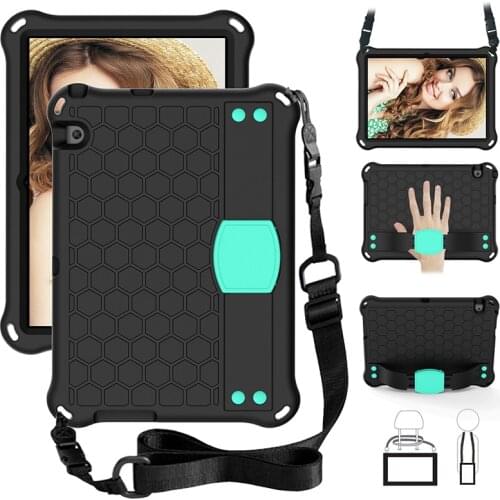 Full Body EVA Cover for Huawei Mediapad T5 10.1Kids Case Mediapad T3 9.6 Shockproof Cover with Shoulder Strap & Funda Kickstand
