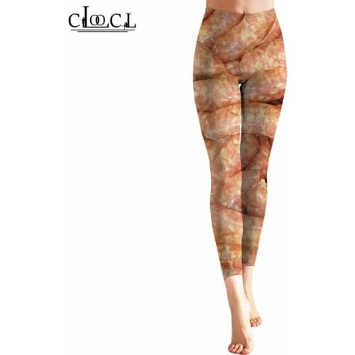 CLOOCL Womens Leggings Sausage Party Food Printed High Waist Elasticity Legging 3D Fashion Sweatpants for Women Fitness Pants