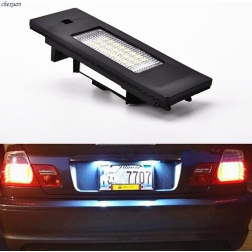 CSCSNL 2Pcs 12V ABS 24smd White 6000K Led License Plate Lights Car Plate Lamps For BMW E63 E64 E81 E87 E89 F06 F12 F20 Z4 K48