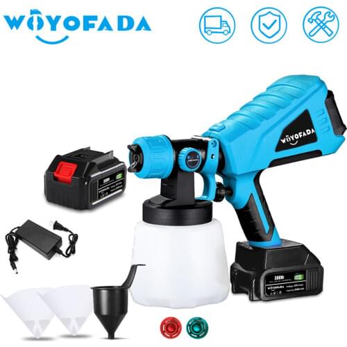 Electric Paint Spray Gun Large Capacity 600W 18V Tools For Home Garden Painting Sprayer Gun Airbrush For Makita 18V Battery