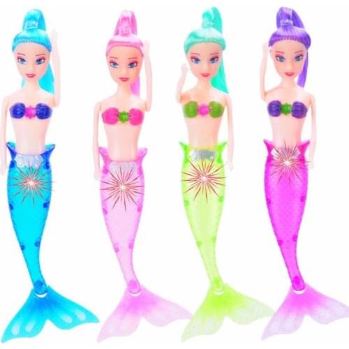 Emmababy Waterproof LED Light Swimming Mermaid Doll Kid Girls Toy Bath Swimming pool Top