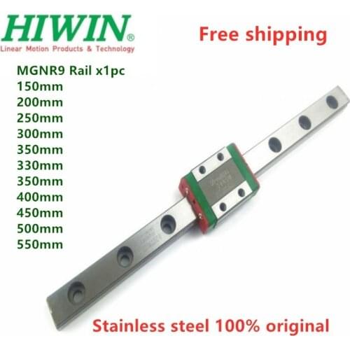 HIWIN stainless steel MGN9 Linear Guide MGNR9C Rail 9mm linear guideway 150 200 250 300 350 400 500 550 mm Customized length