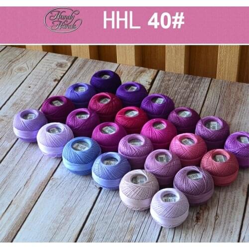 HHL cotton lace line Woven Crochet hook /Shuttle thread NO.40 purple series 25g/roll 274meters thickness 0.3-0.4mm