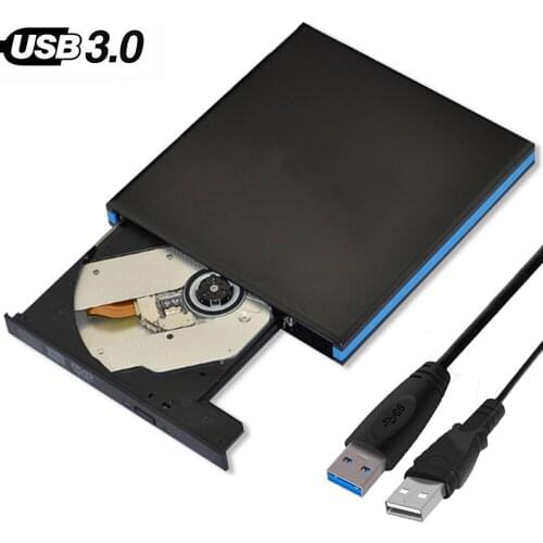 Compact Size Slim External USB 3.0 Laptop PC Drive DVD RW CD Writer Burner Recorder Slot Load Reader Player Optical Drive