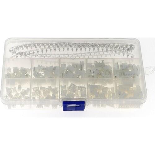 350pcs XH2.54 2p 3p 4p 5p 6 pin 2.54mm Pitch Terminal Kit / Housing / Pin Header JST Connector Wire Connectors Adaptor XH Kits