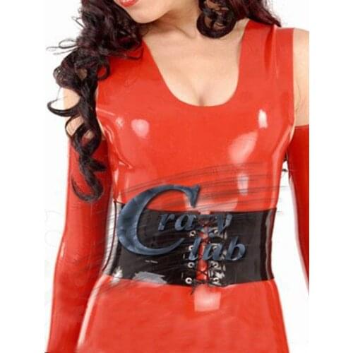 100% pure natural latex Women Latex Corsets Female Black Latex Zentai corset with knitting latex costumes waist trainer Free shi