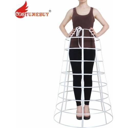 Costumebuy Medieval Gothic Ball Gown Skirt Outwear Underskirt Dress Cosplay Petticoat Outwear Birdcage Bustle Pannier 8 Hoops