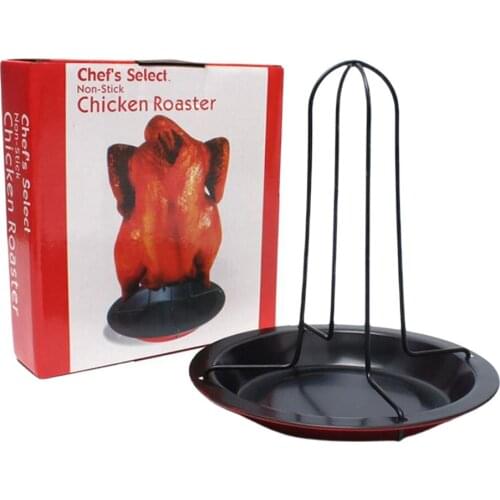 Kitchen Outdoor BBQ Tools Chicken Plate Duck Holder Rack Grill Stand Roasting for BBQ Rib Non Stick Carbon Steel Grilling Tools