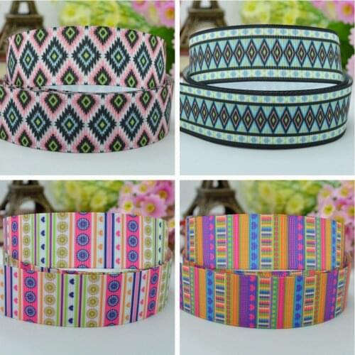 10 Yards 22mm 7/8" stripe Pretty Flowers Girls Printed grosgrain ribbon hair bow Headwear DIY hair accessories retail