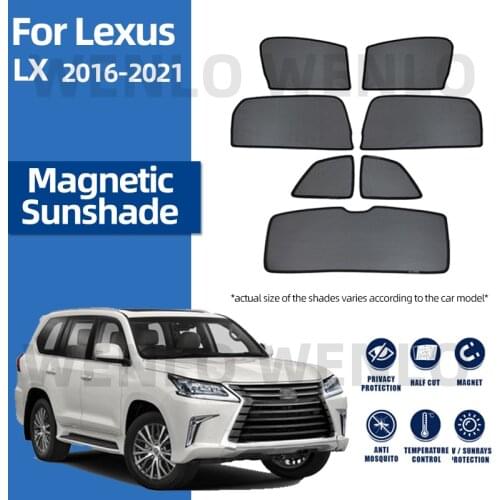 For Lexus LX570 2016-2021 Protective Cover Magnetic Sunshade Windshield Curtain Windscreen Visor Nets Front Window Screen Mesh