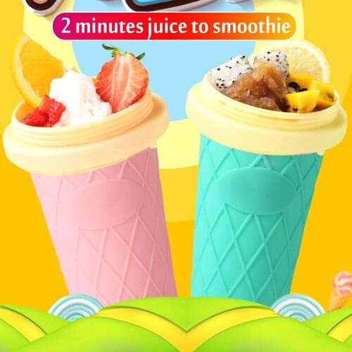 New Quick-Frozen Smoothies Cup Milkshake Bottles Silicone Rapid Cooling Cups DIY Magic Slushy Maker Creative Ice Cream Maker